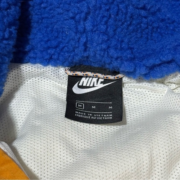 Nike Men's Blue Heritage Essentials Half Zip Sherpa Jacket - Size Medium - Picture 5 of 6